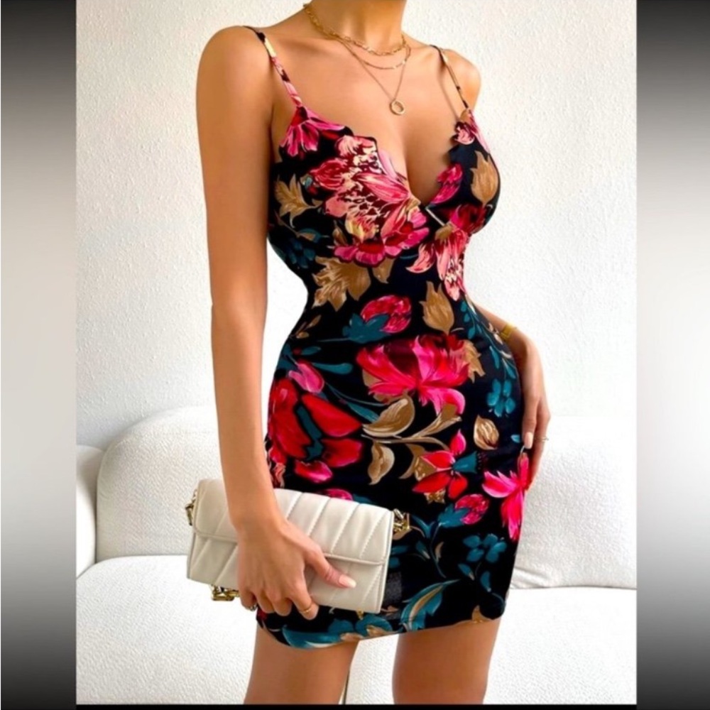Floral Print Sleeveless Dress